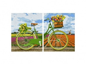 Диптих для раскрашивания - Голландский велосипед, 80 х 50см. (Schipper, 9420692)