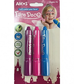 Грим-мелки - Принцесса, 3 цвета (Amos, 22832)