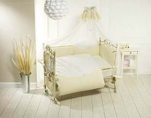 Комплект постельного белья Orso di Cristallo лонг, 6 предметов, экрю (Feretti, 00-0013962)