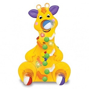Интерактивная развивающая игрушка Забавный жираф с машинкой (KIDDIELAND, KID037432)