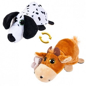 Мягкая игрушка-перевертыш – Собака/Бык, 16 см (Teddy, M5013)