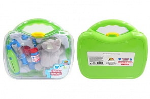 Чемоданчик с плюшевой кошкой - Маленький доктор - Скорая помощь для животных (ABtoys, PT-01241)