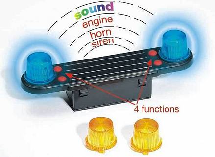 Bruder. Модуль со световыми и звуковыми эффектами для автомобилей 