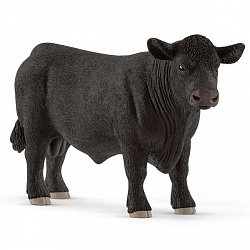 Игровая фигурка – Бык Черный Ангус (Schleich, 13879) - миниатюра
