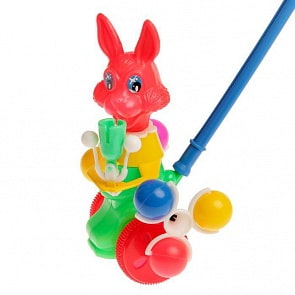 Каталка - Заяц со звонком (Madеx toys, П-0188)