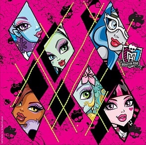 Набор салфеток - Монстр Хай, двухслойные, 20 штук, 33 х 33 см (Росмэн, 23715)