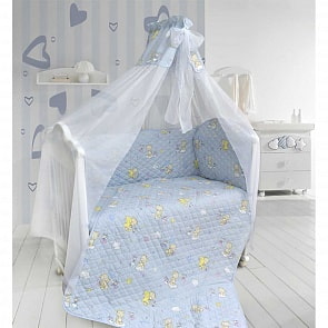 Бампер в кроватку - Универсальный, голубой (Bombus, BOM_4012)