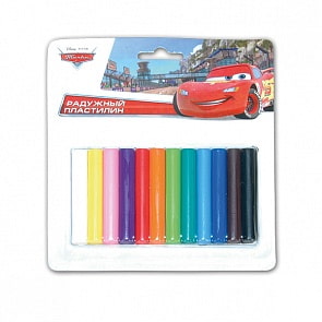 Пластилин «Тачки Дисней», 12 цветов (Multiart, MCQ-006-Tsim)