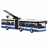 Троллейбус 18 см, инерционный, металлический, подвижные элементы  - миниатюра №2