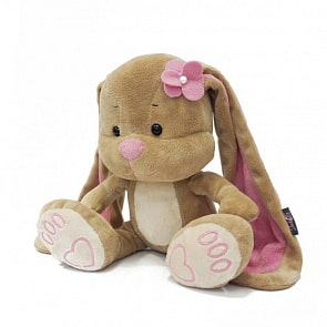Мягкая игрушка - Зайка Лин с цветочком на голове, 25 см. (Maxitoys, JL-005-25-КСО)