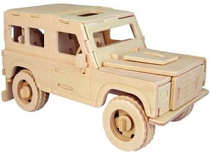 Модель деревянная сборная - Английский внедорожник (Wooden Toys, P323)