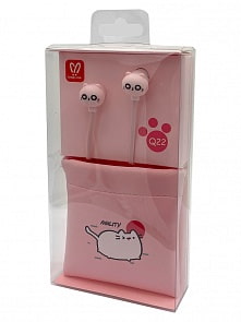 Наушники Pusheen Agility с чехлом розовые (МихиМихи, MM08566)