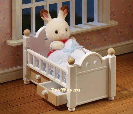 Sylvanian Families - Малыш Себастьян в детской кроватке 