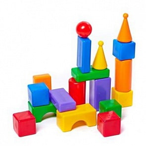 Строительный набор - Стена-2, 18 элементов (Пластмасса-Детство, 5244sim)