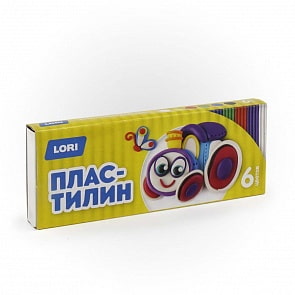 Пластилин, 6 цветов (Lori, Пл-016)