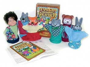 Кукольный театр Кот и Лиса, 6 кукол-перчаток (Русский стиль, 11207)