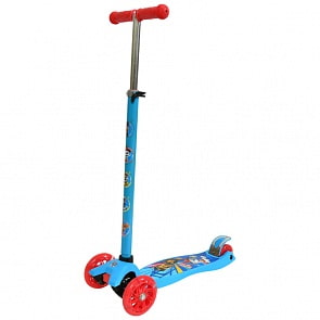 Самокат трехколесный Щенячий патруль со светом управление наклоном (Щенячий патруль, JP-MG-03M-PPT)