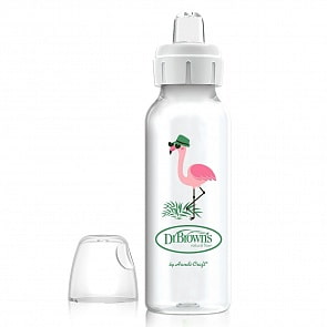Бутылочка-поильник с узким горлышком, фламинго, 250 мл (DrBrowns, SB81094)
