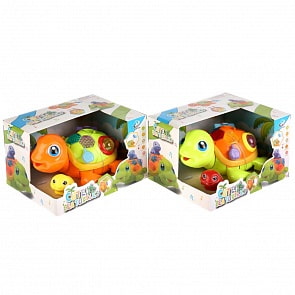 Игрушка на батарейках - Черепаха с черепашонком, свет и звук, несколько видов (B1614898sim)