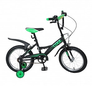 Детский велосипед Basic Cool, рама Kite, черно-зеленый (Navigator, ВН16102Н) 