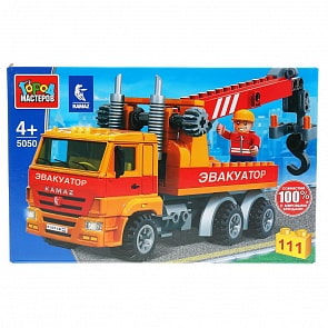 Конструктор - Камаз: эвакуатор, 111 деталей (Город мастеров, 5050-KK)