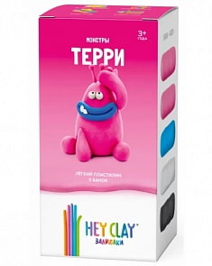 Легкий пластилин для лепки Залипаки - Терри, 5 банок (Hey Clay)