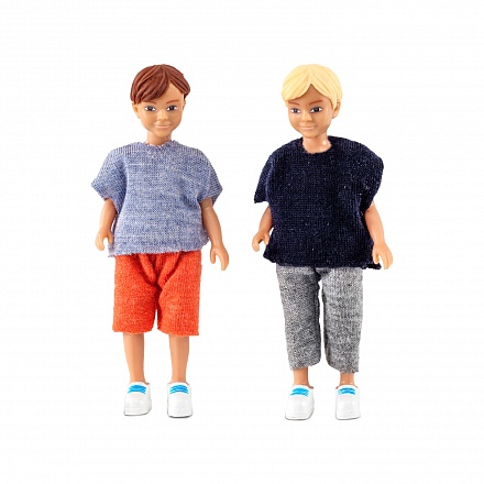Куклы для домика два мальчика 