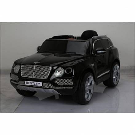 Джип Bentley Bentayga на 2 аккумуляторах 6V7AH, 2 мотора 35W, на радиоуправлении, свет и звук, черный 