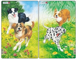 Пазл - Собаки, 10 элементов, 2 варианта (Larsen, H19k)