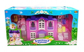 Дом - В гостях у куклы, 2 вида, с набором аксессуаров, световые эффекты (ABtoys, PT-00819)
