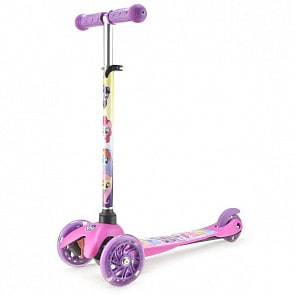 Самокат 3-колесный из серии Hasbro My Little Pony, управление наклоном, светящиеся колеса 120 и 80 мм., регулируемый руль (MINI203-MLPsim)