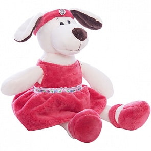 Собака в платье с повязкой, 16 см (Teddy, YSL18690)