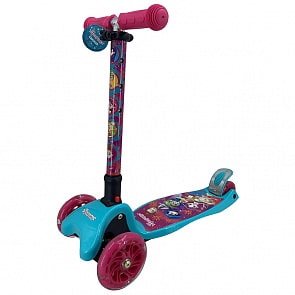 Самокат трехколесный Фееринки со светом складной управление наклоном (Фееринки, S00103-FR)