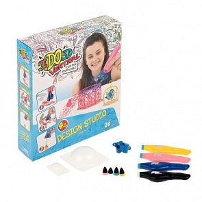 Ручка 3D Вертикаль с 4 картриджами и трафаретами - Милые создания (Redwood, 155237С)