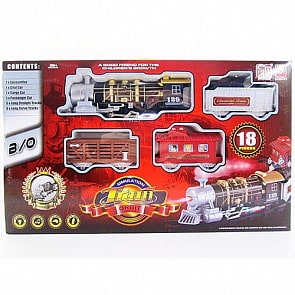 Железная дорога с дымом, светом и звуком, 18 деталей (Shantou, B1136585sim)
