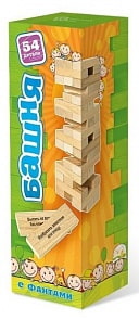 Настольная игра - Башня с заданиями для детей, 54 детали (Бэмби, 7746)