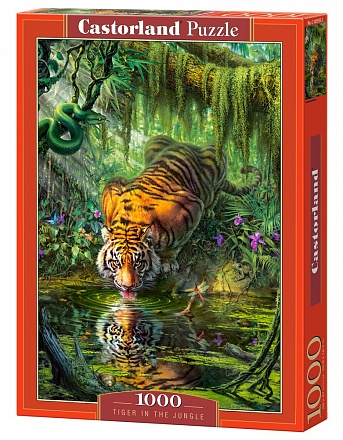 Пазлы Castorland - Тигр в джунглях, 1000 элементов 