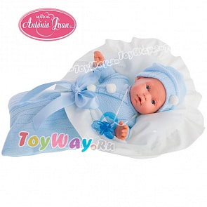 Кукла Ланита в голубом, плачущая, 27 см. (Antonio Juans Munecas, 1110B)
