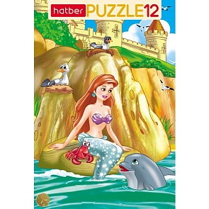 Пазлы в рамке - Русалочка, 12 элементов (Hatber, 12ПЗ4_10426)