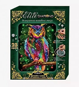 Набор для творчества из серии Стразы - Elite Diamond. Сова (Лапландия, 45757)