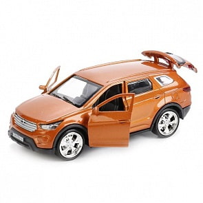 Машина металлическая Hyundai Santafe 12 см, открываются двери и багажник, инерционная (Технопарк, SANTAFE-MIXsim)