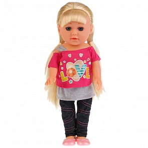 Интерактивная кукла - Алина 36 см с набором одежды, пьет и писает (Карапуз, YL8897D-OTF-RU)