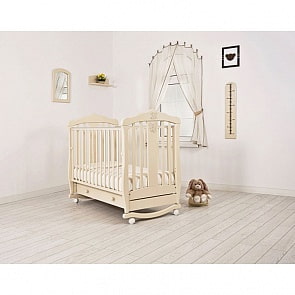 Кровать детская Гандылян К-2002-28 Доминик, слоновая кость (Gandylyan, GAN-К-2002-28_слоновая кость)