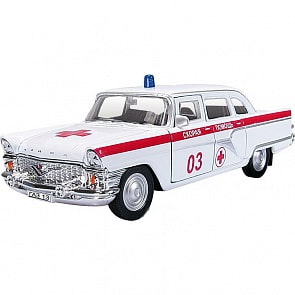 Машинка металлическая - Чайка - Скорая помощь, 1:43 (Autotime, 11471W-RUS)