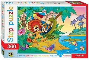 Пазл Львенок и Черепаха, 360 элементов (Step Puzzle, 73006)