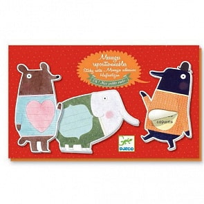 Набор стикеров для заметок - Забавные животные, 6 видов (Djeco, 09840k)