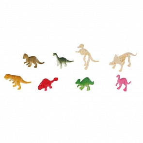 Фигурки из пластизоля Динозавры 5 см, 8 шт + 2 скелета (Играем Вместе, T09) (ассортимент)