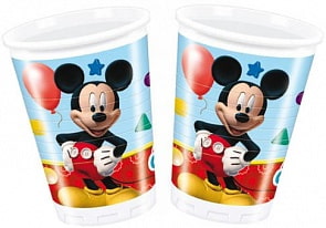 Стакан пластиковый, Игривый Микки, 8 штук, 200 мл (Procos, 1502-1418)