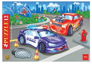 Пазлы в рамке 12 элементов - Полиция (Hatber, 12ПЗ4_09221)