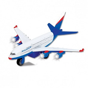 Инерционная металлическая модель – Самолет, свет, звук (Технопарк, 51473)